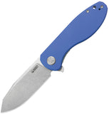 Kubey Master Chief Linerlock Blue G10 Folding 14C28N Pocket Knife 358M