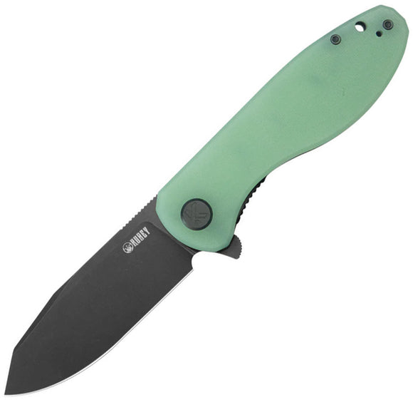 Kubey Master Chief Linerlock Jade G10 Folding 14C28N Pocket Knife 358Q