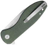Kubey Master Chief Linerlock Green Micarta Folding 14C28N Pocket Knife 358R