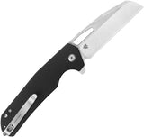 Kubey 10-8 Button Lock Black G10 Folding 14C28N Sheepsfoot Pocket Knife 363A