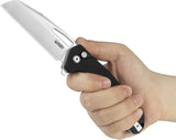 Kubey 10-8 Button Lock Black G10 Folding 14C28N Sheepsfoot Pocket Knife 363A