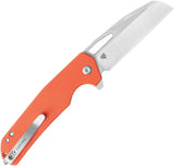 Kubey 10-8 Button Lock Orange G10 Folding 14C28N Sheepsfoot Pocket Knife 363B