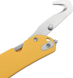Kubey 10-8 Button Lock Yellow G10 Folding 14C28N Sheepsfoot Pocket Knife 363C