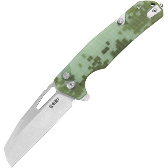 Kubey 10-8 Button Lock Digital Camo G10 Folding 14C28N Sheepsfoot Pocket Knife 363D