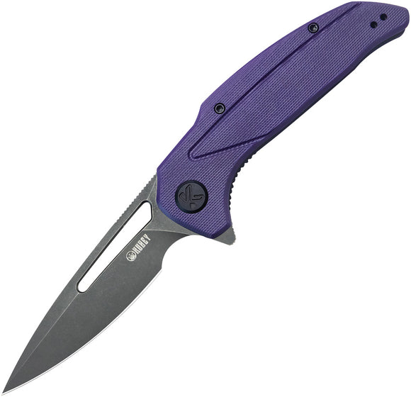 Kubey Nautilus Linerlock Purple G10 Folding Sandvik 14C28N Pocket Knife 372A