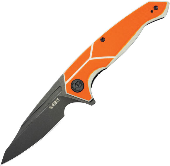 Kubey RBC-1 Outdoor Linerlock Orange & White G10 Folding 14C28N Knife 373B