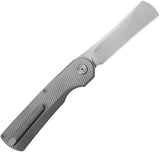 Kubey KB Knives Ikul Button Lock Gray Titanium Folding Bohler M390 Pocket Knife 380A