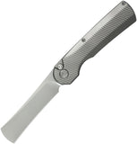 Kubey KB Knives Ikul Button Lock Gray Titanium Folding Bohler M390 Pocket Knife 380A