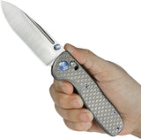 Kubey KB Knives Bluff Axis Lock Gray Titanium Folding S35VN Pocket Knife 383A