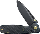 Kubey KB Knives Bluff Axis Lock Black Titanium Folding S35VN Pocket Knife 383B