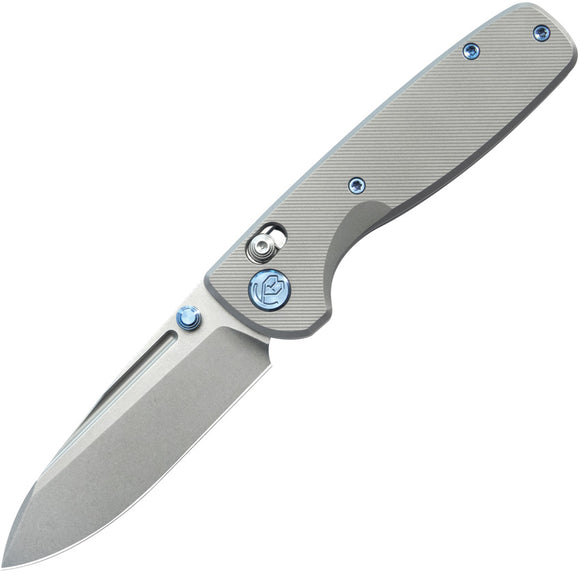 Kubey KB Knives Bluff Axis Lock Gray Titanium Folding S35VN Pocket Knife 383C