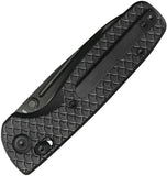 Kubey Bluff Axis Lock Black Textured Titanium Folding S35VN Pocket Knife 383E