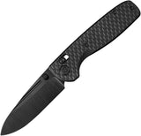 Kubey Bluff Axis Lock Black Textured Titanium Folding S35VN Pocket Knife 383E