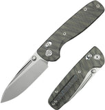 Kubey KB Knives Bluff Crossbar Lock Flamed Titanium Folding M390 Pocket Knife 383G