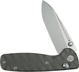 Kubey KB Knives Bluff Crossbar Lock Flamed Titanium Folding M390 Pocket Knife 383G