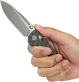 Kubey KB Knives Bluff Crossbar Lock Flamed Titanium Folding M390 Pocket Knife 383G
