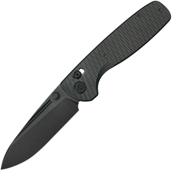 Kubey Bluff Black Titanium Crossbar Lock Boehler M390 Folding Knife 383H