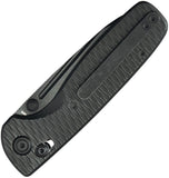 Kubey Bluff Black Titanium Crossbar Lock Boehler M390 Folding Knife 383H