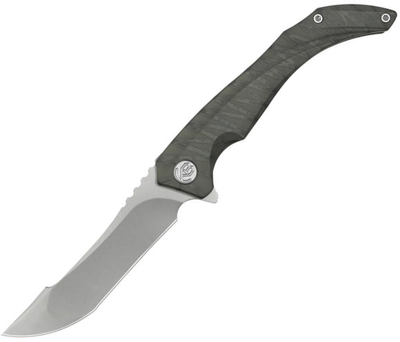 Kubey KB Knives Cyrus Framelock Flamed Titanium Folding M390 Pocket Knife 387B