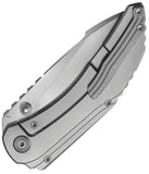 Kubey KB Knives Snorri Framelock Gray Titanium Folding Bohler M390 Pocket Knife 388A