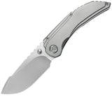 Kubey KB Knives Snorri Framelock Gray Titanium Folding Bohler M390 Pocket Knife 388A