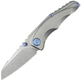 Kubey KB Knives Steeltle Framelock Gray Titanium Folding M390 Pocket Knife 390A