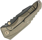 Kubey KB Knives Steeltle Framelock Bronze Titanium Folding M390 Pocket Knife 390D