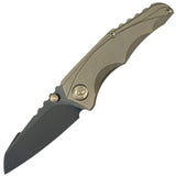 Kubey KB Knives Steeltle Framelock Bronze Titanium Folding M390 Pocket Knife 390D