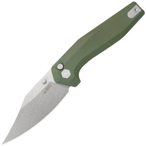 Kubey Hades Button Lock Green G10 Folding 14C28N Wharncliffe Pocket Knife 394B