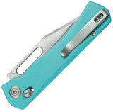 Kubey TBO Crossbar Lock Light Blue G10 Folding 14C28N Clip Pt Pocket Knife 396B