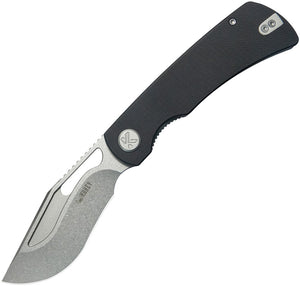 Kubey Gurkha Linerlock Black G10 Folding Sandvik 14C28N Pocket Knife 397A