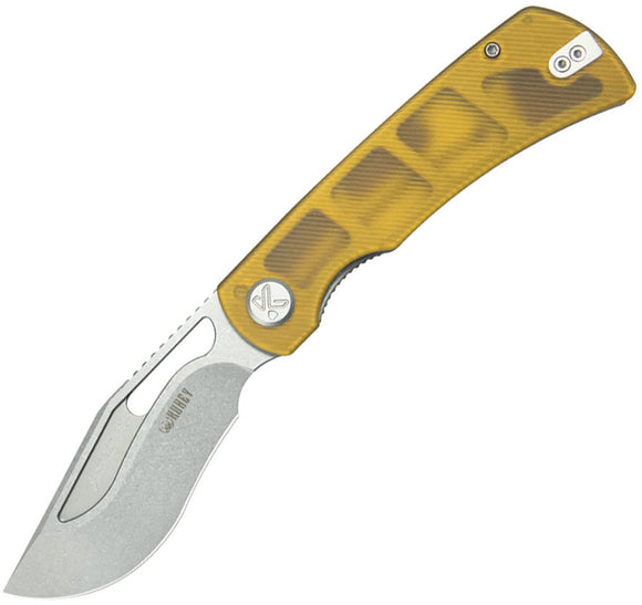 Kubey Gurkha Linerlock Ultem Folding Sandvik 14C28N Pocket Knife 397C