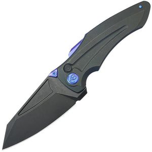 Kubey KB Knives Sumo Button Lock Black 6AL4V Titanium Folding CPM-20CV Pocket Knife 400E