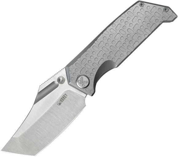 Kubey Hamster Framelock Gray Titanium Folding 14C28N Pocket Knife 402A