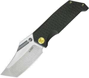 Kubey Hamster Framelock Black Titanium Folding 14C28N Pocket Knife 402D