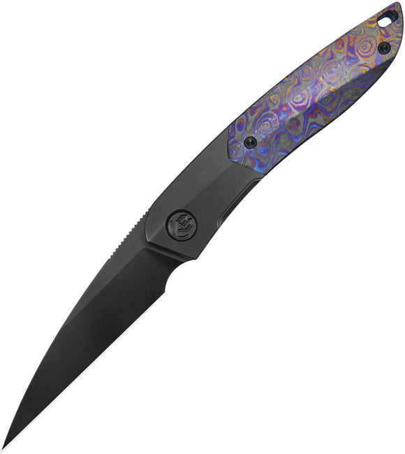 Kubey KB Knives Spike Framelock Black Titanium & Zircuti Folding M390 Pocket Knife 406C