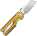 Kubey Boxer Linerlock Ultem Folding 14C28N Sheepsfoot Pocket Knife 407C