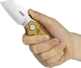 Kubey Boxer Linerlock Ultem Folding 14C28N Sheepsfoot Pocket Knife 407C