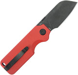 Kubey Boxer Linerlock Red G10 Folding 14C28N Sheepsfoot Pocket Knife 407D