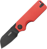 Kubey Boxer Linerlock Red G10 Folding 14C28N Sheepsfoot Pocket Knife 407D