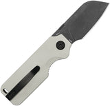 Kubey Boxer Linerlock White G10 Folding 14C28N Sheepsfoot Pocket Knife 407E