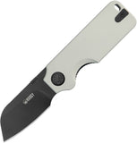 Kubey Boxer Linerlock White G10 Folding 14C28N Sheepsfoot Pocket Knife 407E