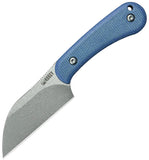 Kubey Rockhopper Blue Micarta 14C28N Fixed Blade Knife w/ Sheath 412C