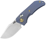 Kubey Jarpen Crossbar Lock Blue Titanium Folding CPM-S90V Pocket Knife 415E