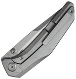 Kubey KB Knives Eclipse Framelock Gray Titanium Folding M390 Pocket Knife 417A