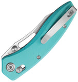 Kubey Caiman Crossbar Lock Light Blue G10 Folding San Mai 2 Pocket Knife 421B