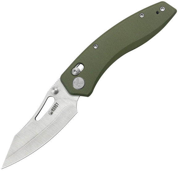 Kubey Caiman Crossbar Lock Green G10 Folding San Mai 2 Pocket Knife 421C