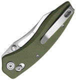 Kubey Caiman Crossbar Lock Green G10 Folding San Mai 2 Pocket Knife 421C