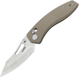 Kubey Caiman Crossbar Lock Tan G10 Folding San Mai M2 Pocket Knife 421D