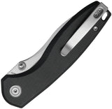 Kubey Pard Button Lock Black G10 Folding 14C28N Clip Point Pocket Knife 423A